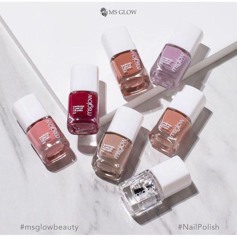 Kutek Ms Glow  Cat Kuku  kutek halal muslimah kutek peel off nail polish ringan tidak mengelupas Cat