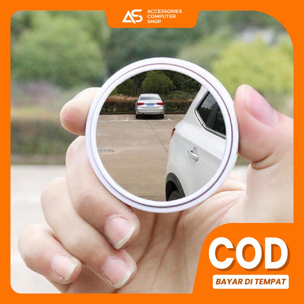 2Pcs Blind Spot Mirror Adjustable Kaca Spion Mobil 360° HD Mini HM036 - ACS