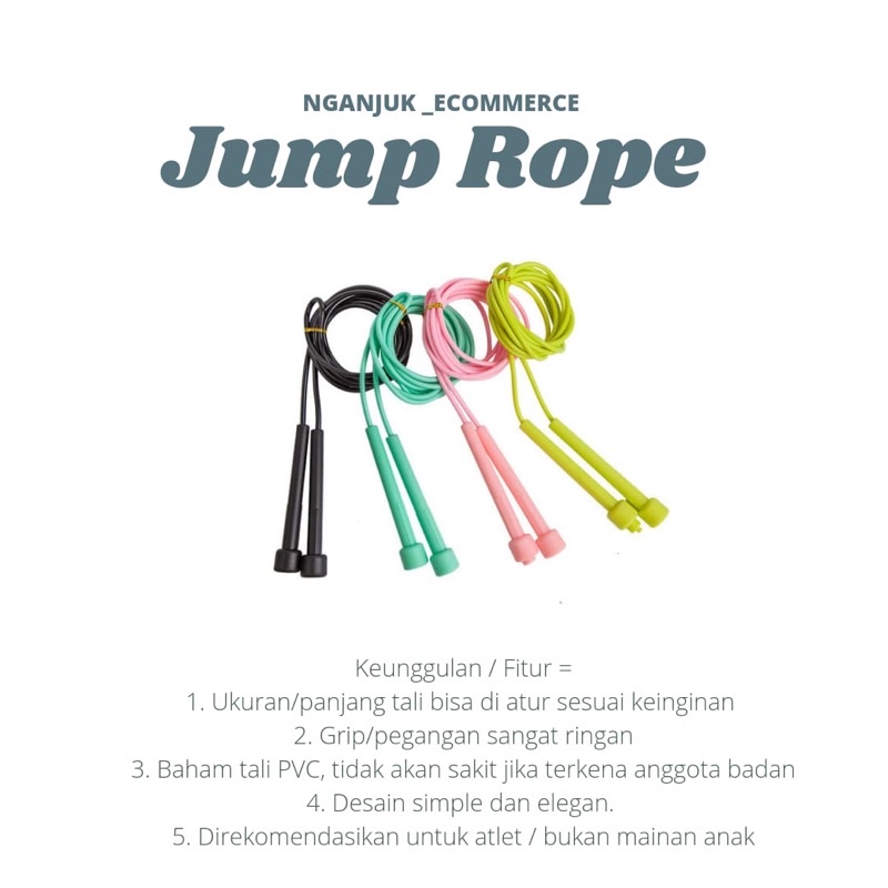 Skipping Lompat Tali Kansen Loncat Tali Digital Jump Rope Lompat Tali PVC