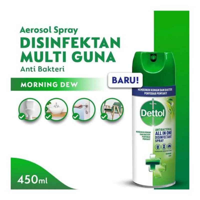 0Dettol Disinfektan Spray Anti Bakteri 225ml / 450ml