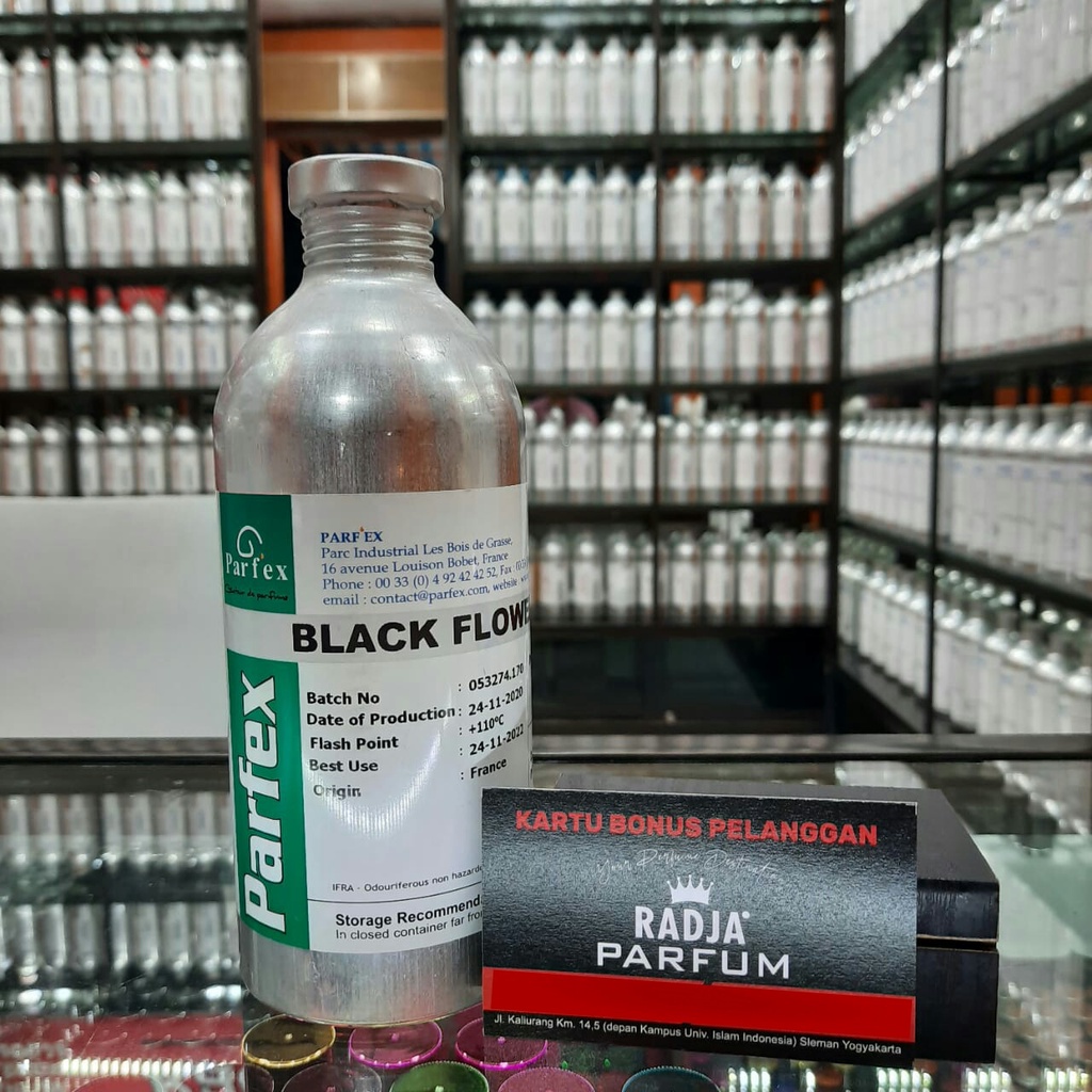 BLACK FLOWER BY PARFEX KEMASAN SEGEL PABRIK 1KG SEARAH AVRIL LAVIGNE FORBIDEN ROSE