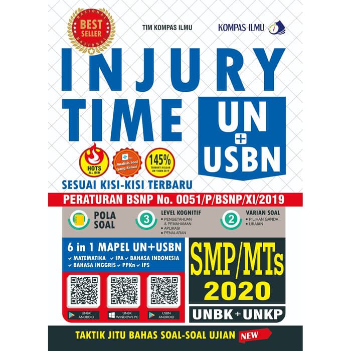 Buku INJURY TIME UN+USBN SMP/MTs 2020 TERBARU (BEST SELLER) / UN SMP / UN TERBARU SMP-0