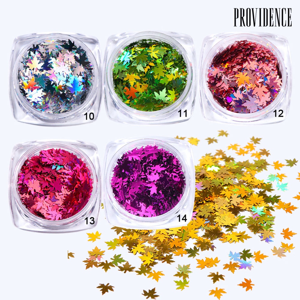 Providence Autumn Glitter Gradient Maple Leaf Nail Art Sequins Applique Christmas Decor