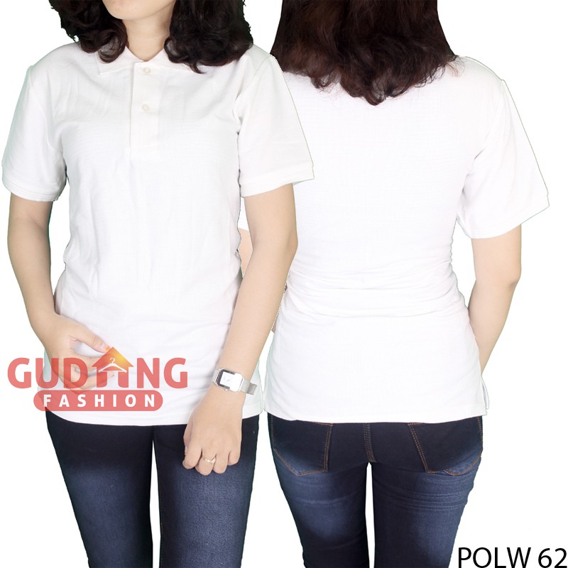 Basic Polo Tshirt Wanita Putih - POLW 62