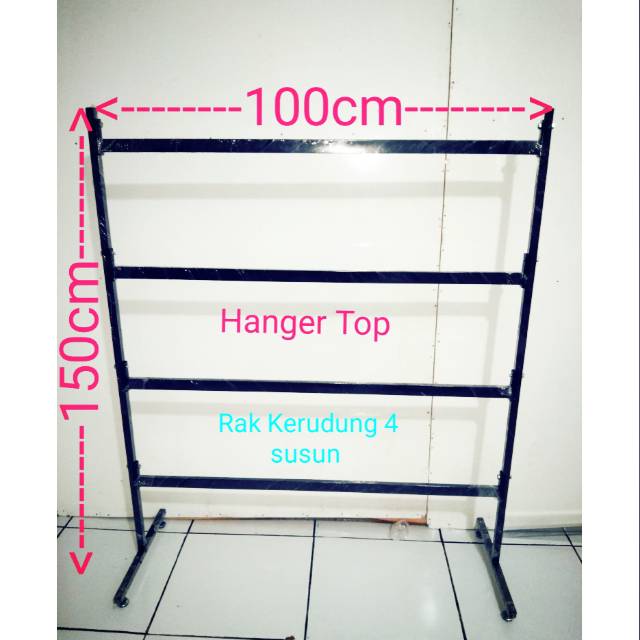 Rak Susun rak gantungan  4 susun kerudung jilbab