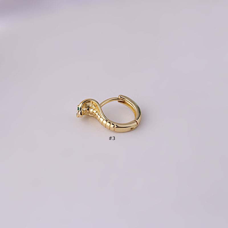 1pc Anting Bulat Bahan Tembaga Hias Zircon Ukuran 8-10mm Untuk Wanita 2022
