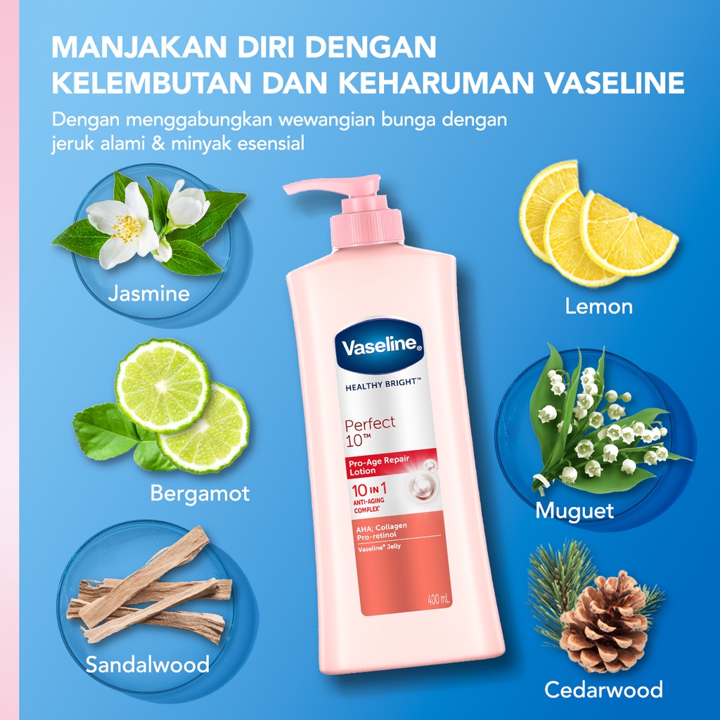 Vaseline Lotion Healthy Bright Perfect 10 400ml