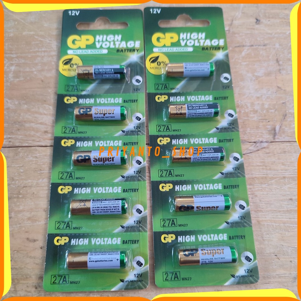 Battery GP 27A 12v - Batu Baterai A-27 Batere A27 12volt original 27-A