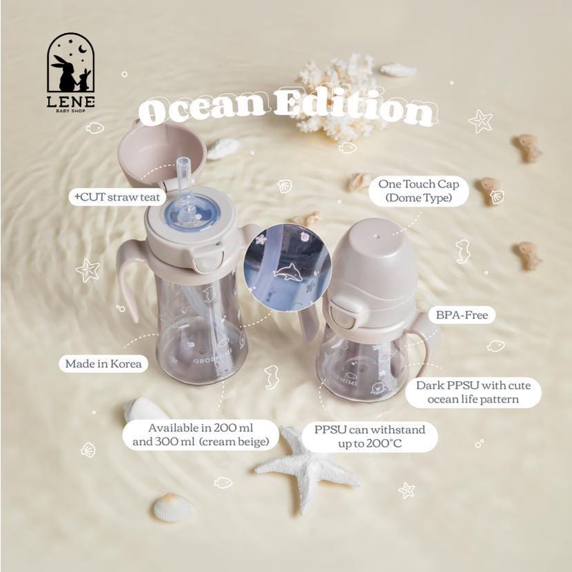 Grosmimi Straw Cup Ocean Edition 200ml &amp; 300ml