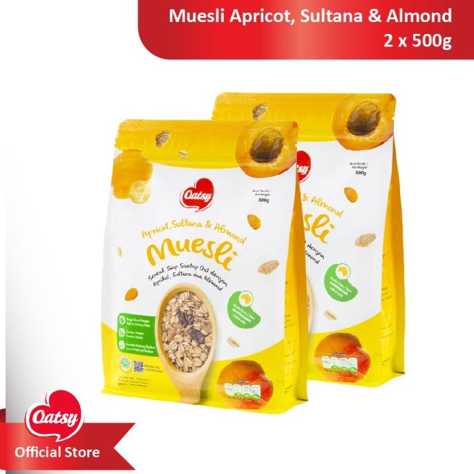 

Diskon OATSY Muesli Apricot, Sultana & Almond 500g (Double Pack) Diskon