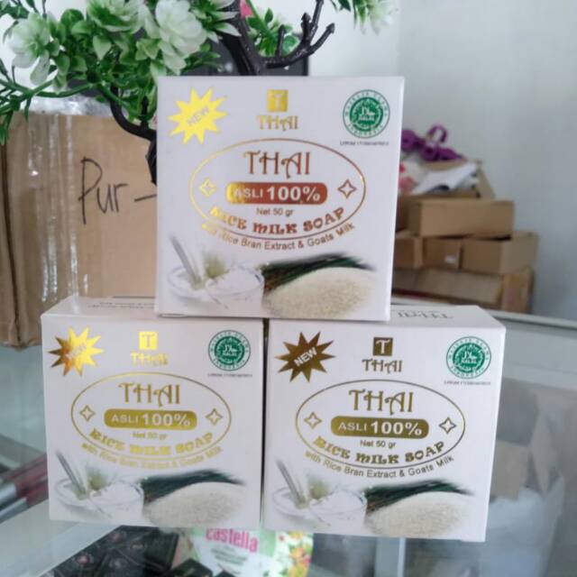 Thai rice milk soap