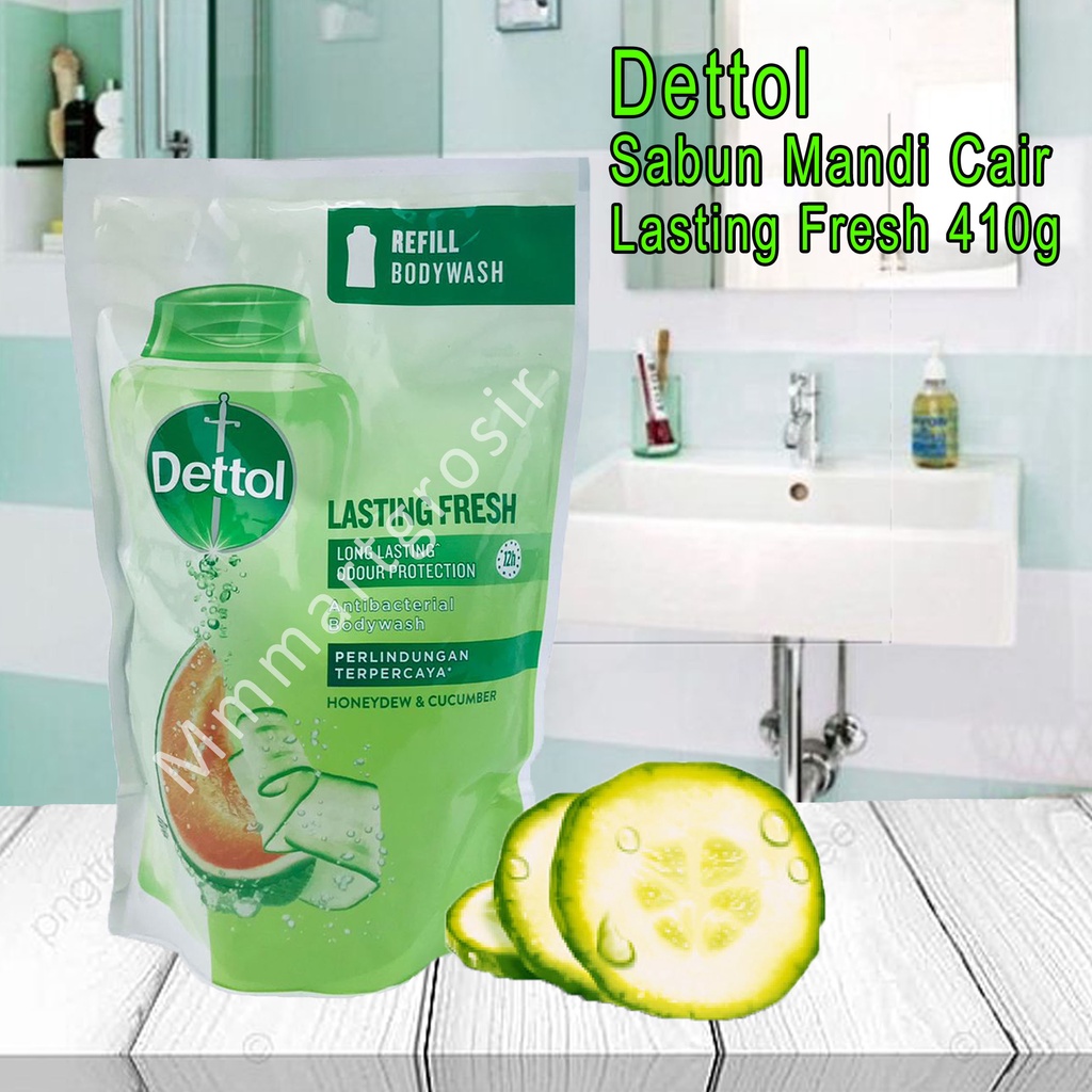 Dettol BodyWash / Sabun Mandi Cair / Lasting Fresh Refill / 410g