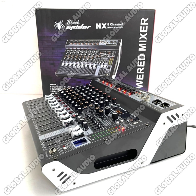 Jual Power Mixer Black Spider NX8 8Channel Original Mixer Console Nx 8