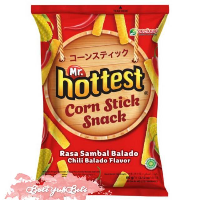 Mr.Hottest Corn Stick Snack 60gr Sambal Balado