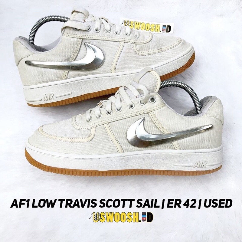 Air Force 1 Travis Scott Sail bekas second 42