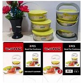 Rantang Kaca 3 Susun HC Rantang Kaca Bekal Bowl Glass