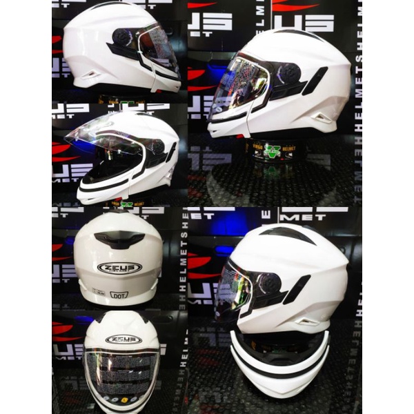 ZEUS HELM ZS613C MONDULAR | GLOSSYW HITE | ZS613 C MUZZLE | ZS-613C | ZS 613 C