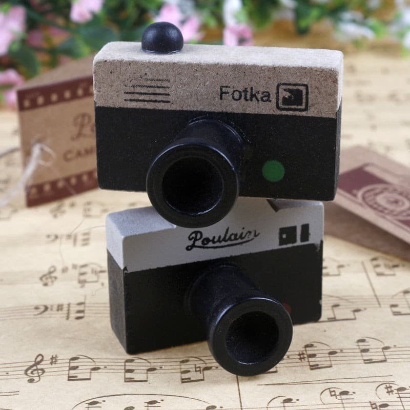 Wooden Rubber Stamp - Korea Retro Camera Design