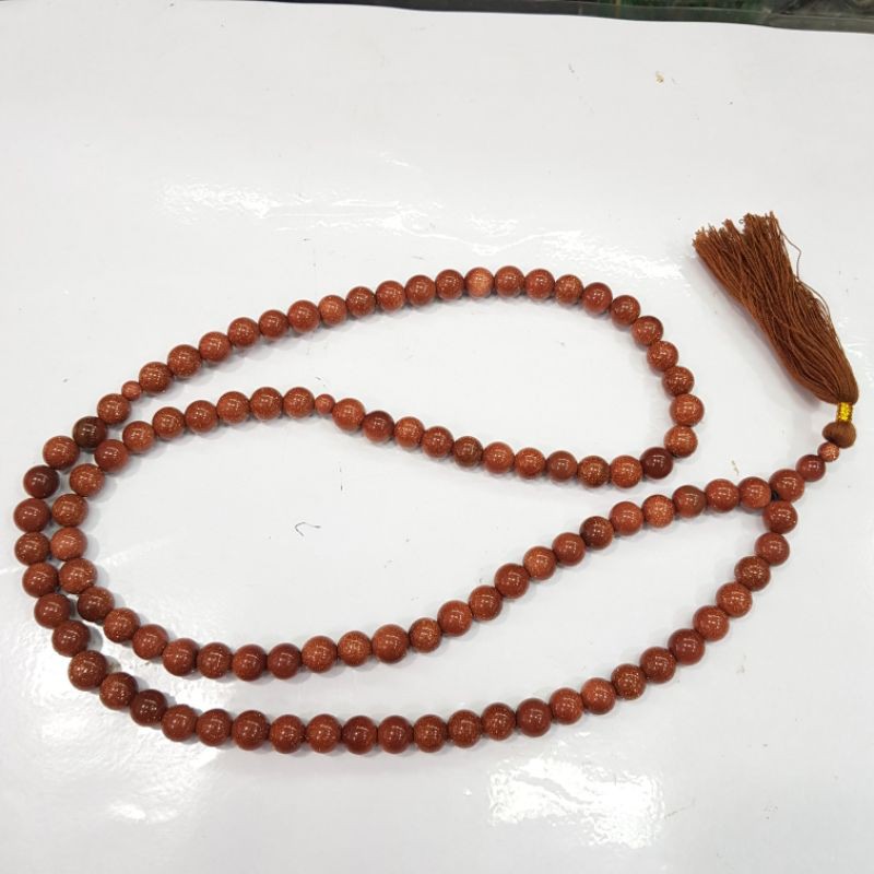 Tasbih 99 Batu Pasir Emas Natural Import