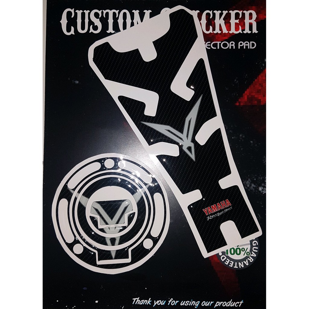 sticker tankpad fuel pad yamaha vixion new 2018 carbon Termurah
