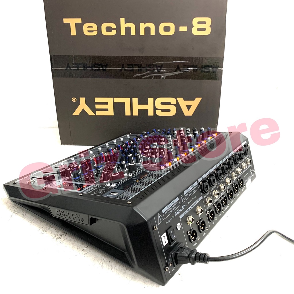 MIXER AUDIO ASHLEY TECHNO8 / TECHNO 8 8CHANNEL ( USB-ORIGINAL )
