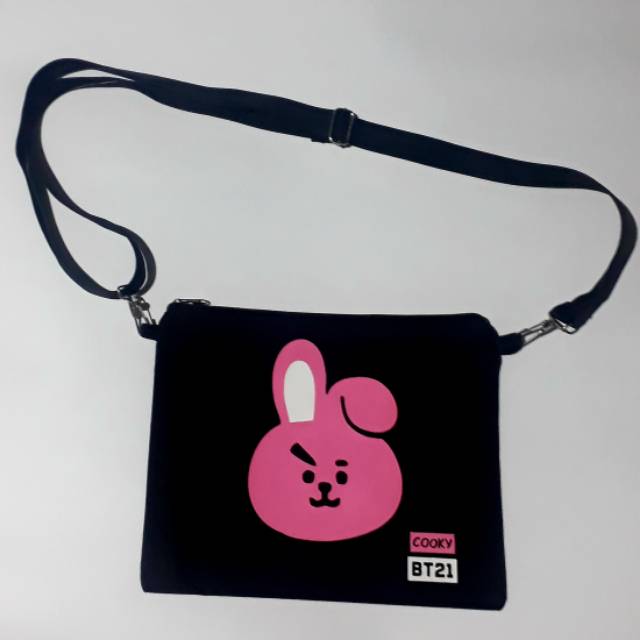 Tas Clutch bt21 slingbag bt21 cooky tata chimmy shooky mang rj koya