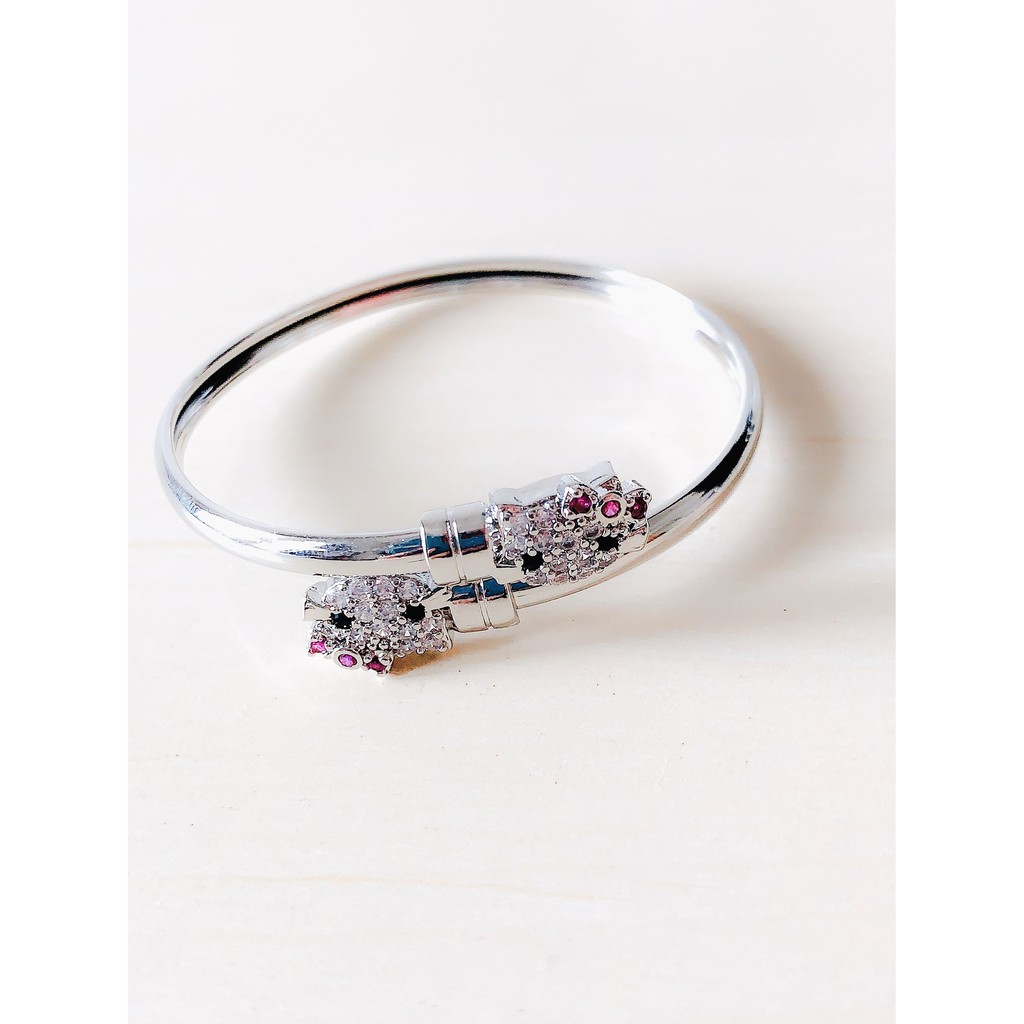 Gelang Anak Hello Kitty Twin Head Silver Xuping