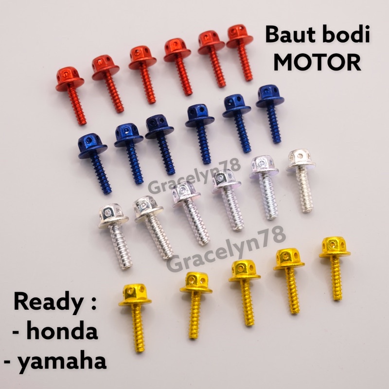 Baut body baut cacing probolt segala jenis motor alumonium