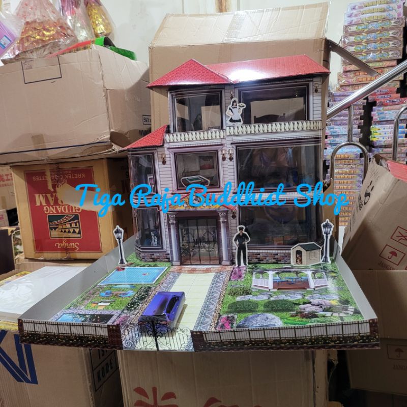 Jual Rumah Kertas Sembahyang Leluhur Cheng Beng Tingkat Mewah Impor Shopee Indonesia