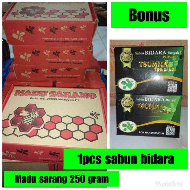 

Bonus Sabun Bidara Ruqyah "Madu Sarang/ Malifera" (250 gram)
