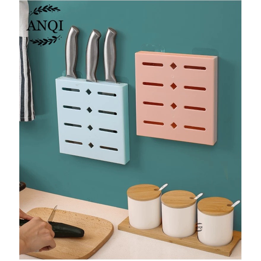 Tempat Pisau Kotak penyimpanan/ Alat Makan Pisau Dapur Model Tempel Dinding