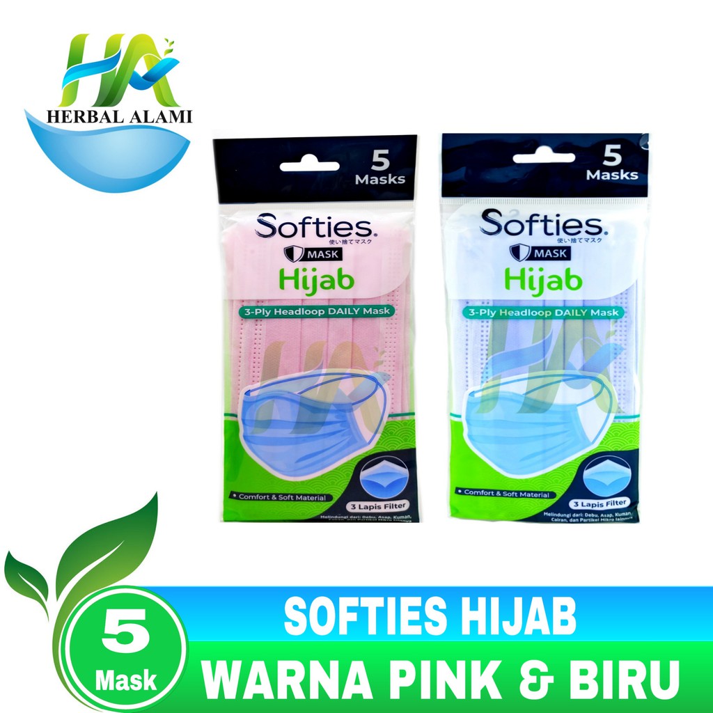 Masker Softies Hijab isi 5 Masks