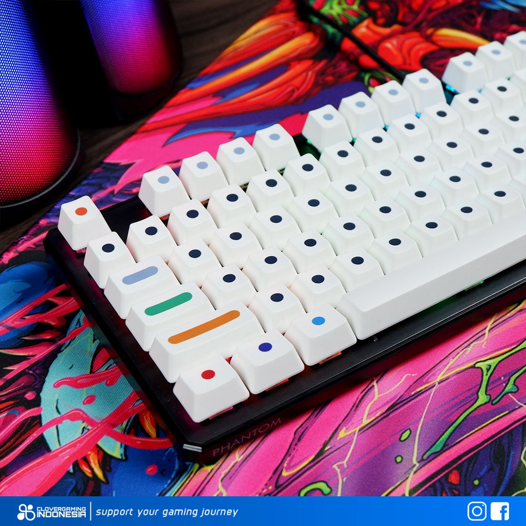 Keycaps Colour Dots PBT Dye Sub - for Mechanical Keyboard