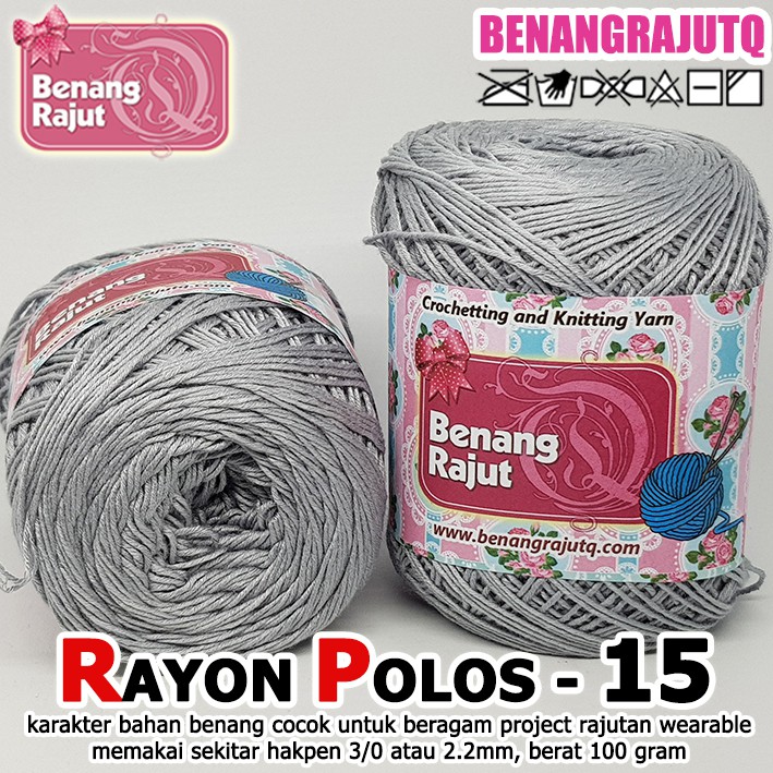 Jual Benang Rajut Rp Abu Rayon Polos Indonesia Shopee Indonesia