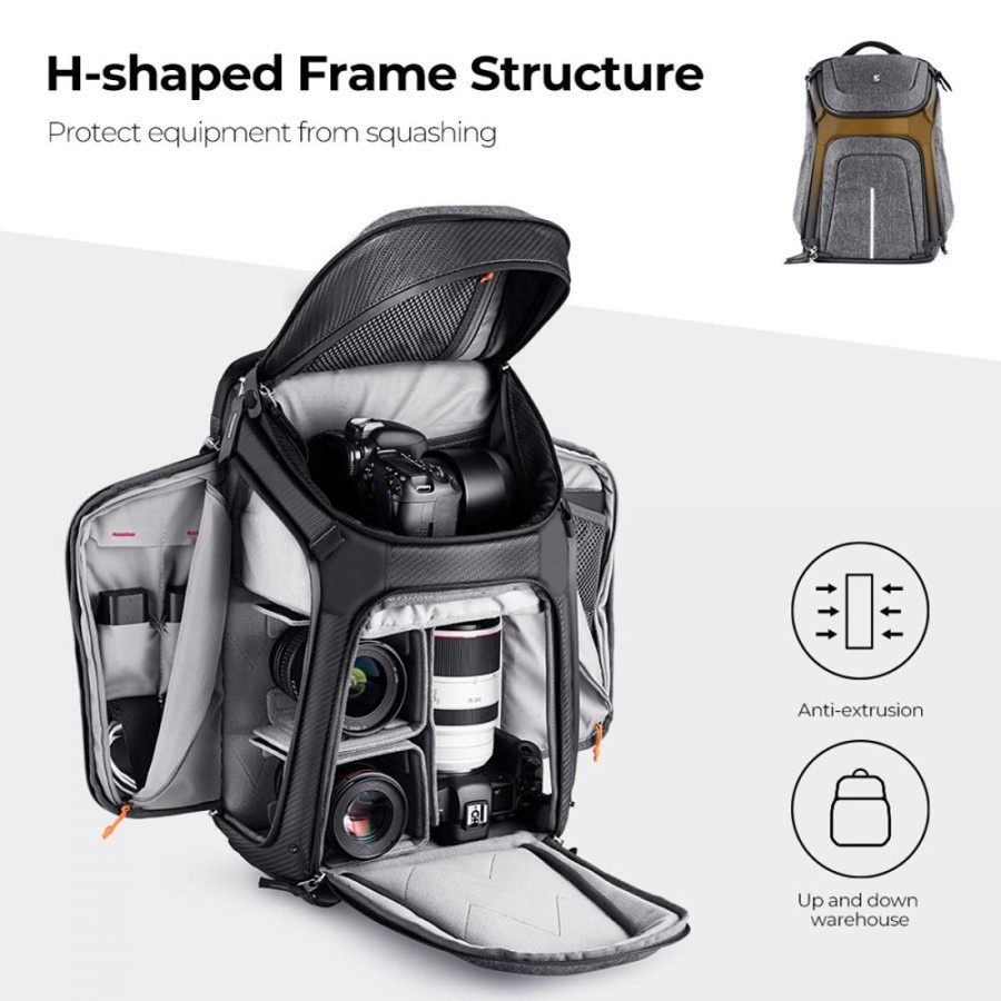KNF Concept 25L Tas Alpha Backpack Waterproof Photography Laptop with