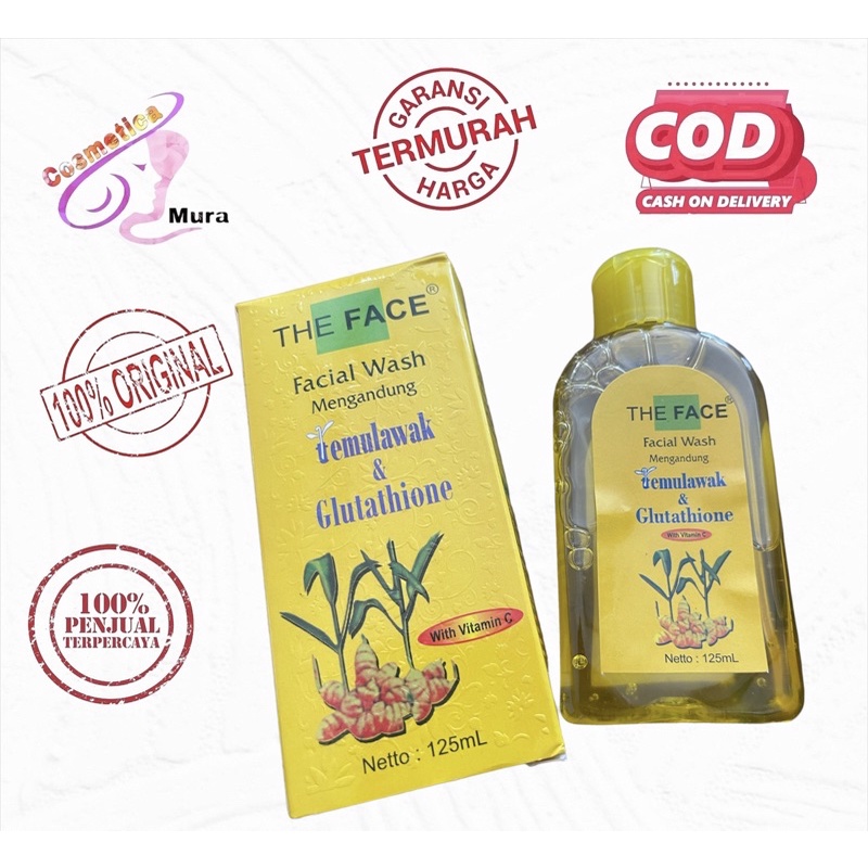 [ sabun cair ] the face temulawak facial wash liquid 125 ml - sabun cair wajah temulawak