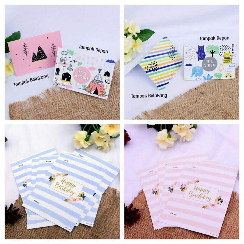 Greeting Card kartu ucapan selamat tambahan kado gift