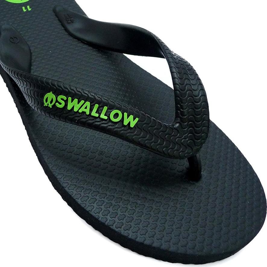 ➷ Sandal Jepit Swallow Premium Bali [Black] | Size tersedia Uk. 9.5 - 11.5 Warna Hitam [SWLMDRN 01 B