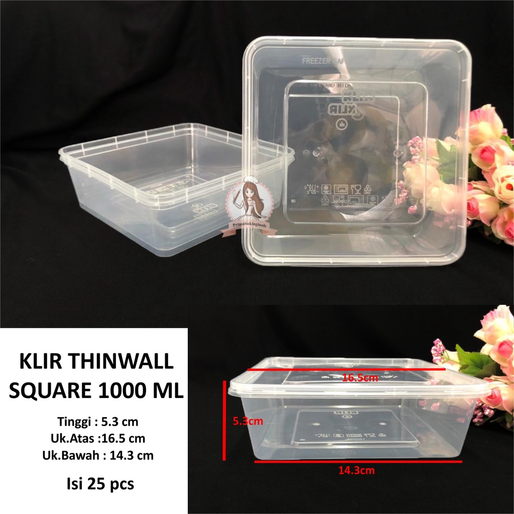 KLIR thinwall square 1000ml