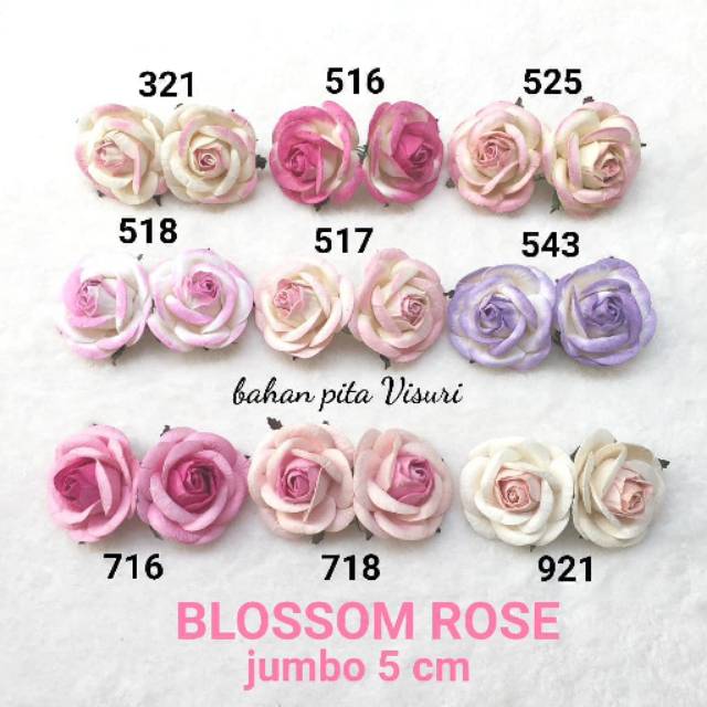 Paper Flower Blossom Rose Jumbo 5 cm Seri A