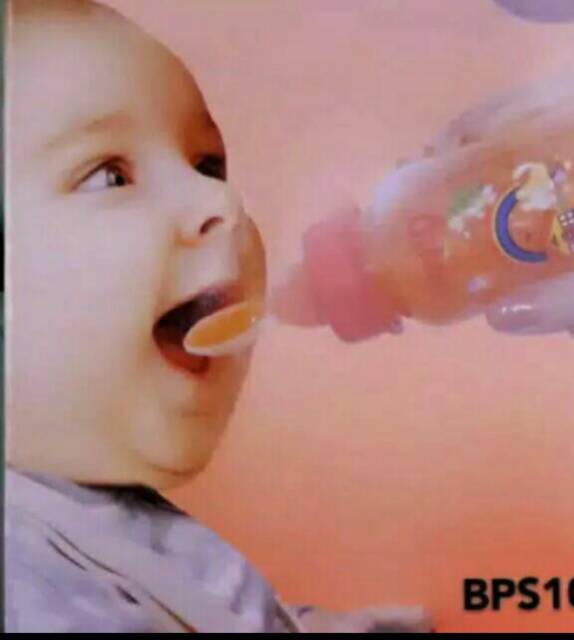 NINIO BOTOL  SENDOK MAKAN BAYI SILIKON / SPOON SILICONE 2 IN 1 240 ml