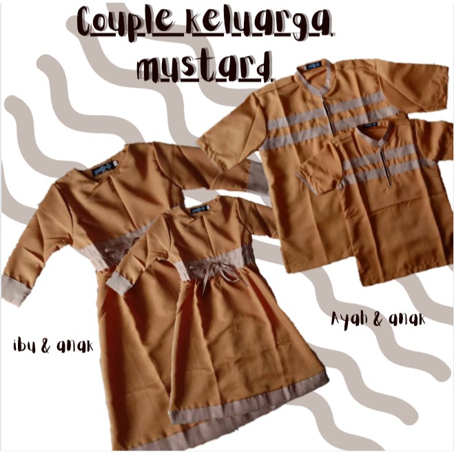 Couple keluarga warna mustard  / koko couple