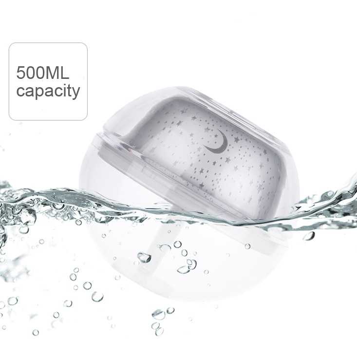 (BISA COD) RVOSTR  HUMI Humidifier LED Night Projection Lamp 500ml - HUMI H99
