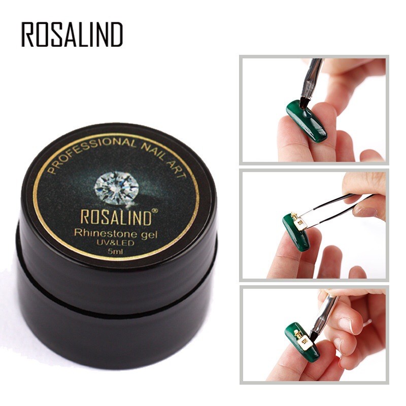 ROSALIND RHINESTONE GEL 15GRAM BIG SIZED NAIL ACC RHINESTONE GEL GLUE / LEM AKSESORIS KUKU NAIL GLUE ACC