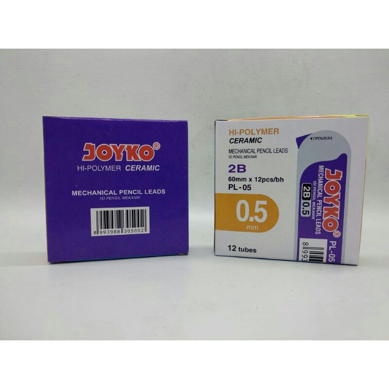 

(HABIBI STORE) Pencil Lead / Isi Pensil Mekanik Joyko PL-05 / 2B / 0.5 mm