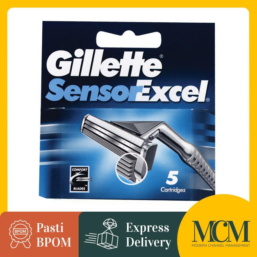 Arsip - Pisau Cukur Gillette Sensor Excel - 5 Cartridges - Alat Cukur Terbaik