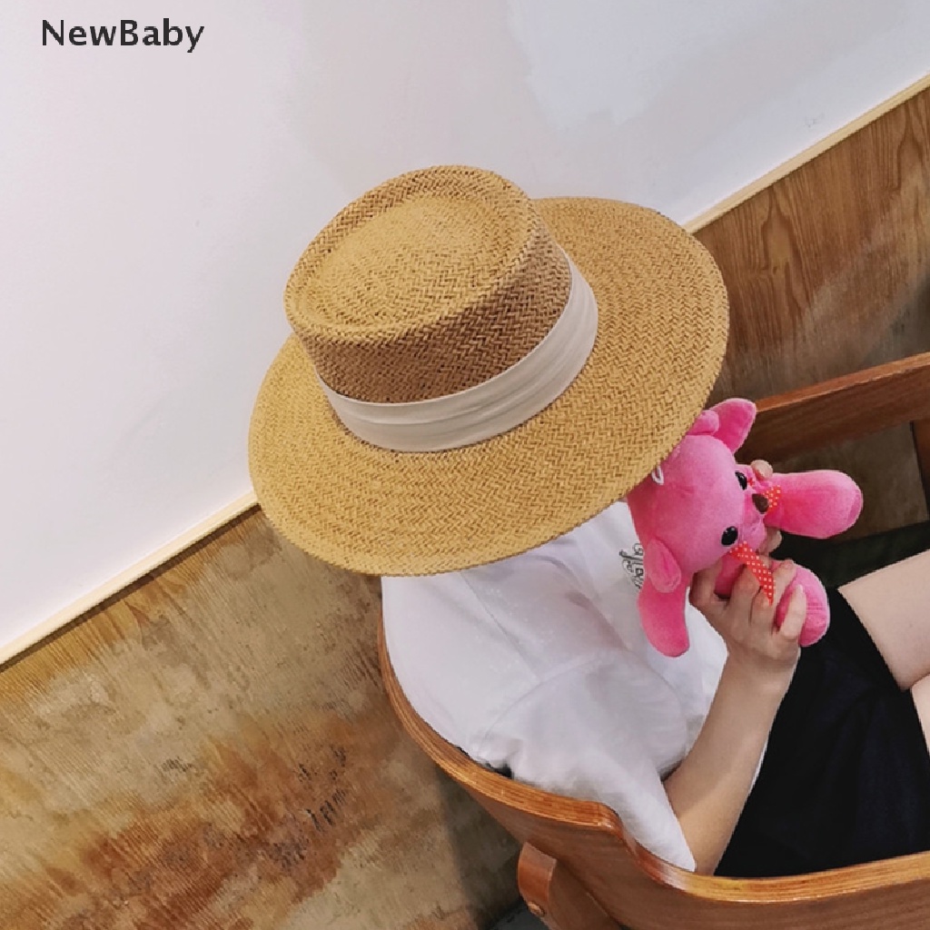 Topi Pantai Bahan Jerami Alami Untuk Bayi Lakilaki