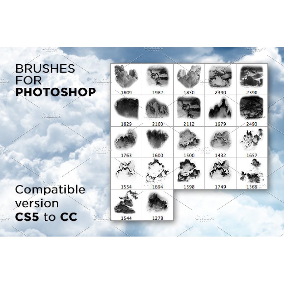 Ultimate Clouds brushes Collection - Photoshop