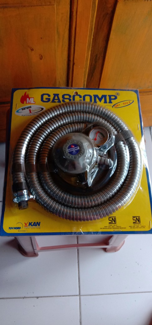 Gascomp Grt924e Grt-924e Regulator Selang Gas Spiral