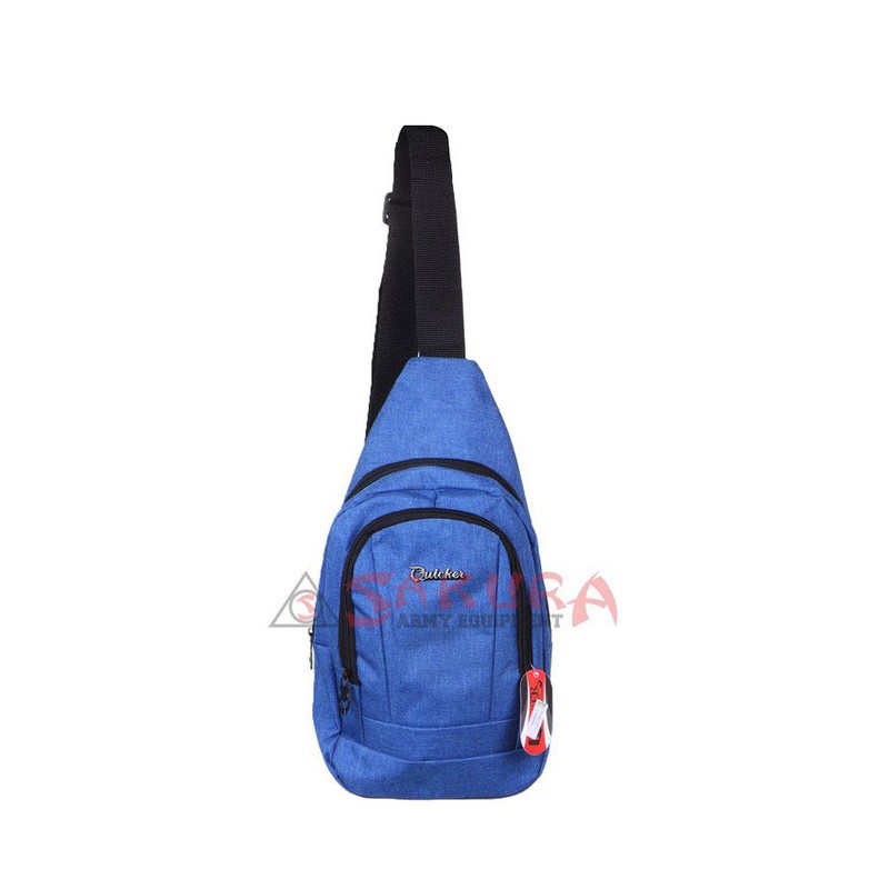 Slingbag Tas slempang Quicker Pria Warna Biru Muda